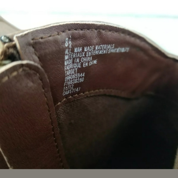 Mossimo Womens Brown Ankle Studded Biker Boots 8.5 - Picture 5 of 7